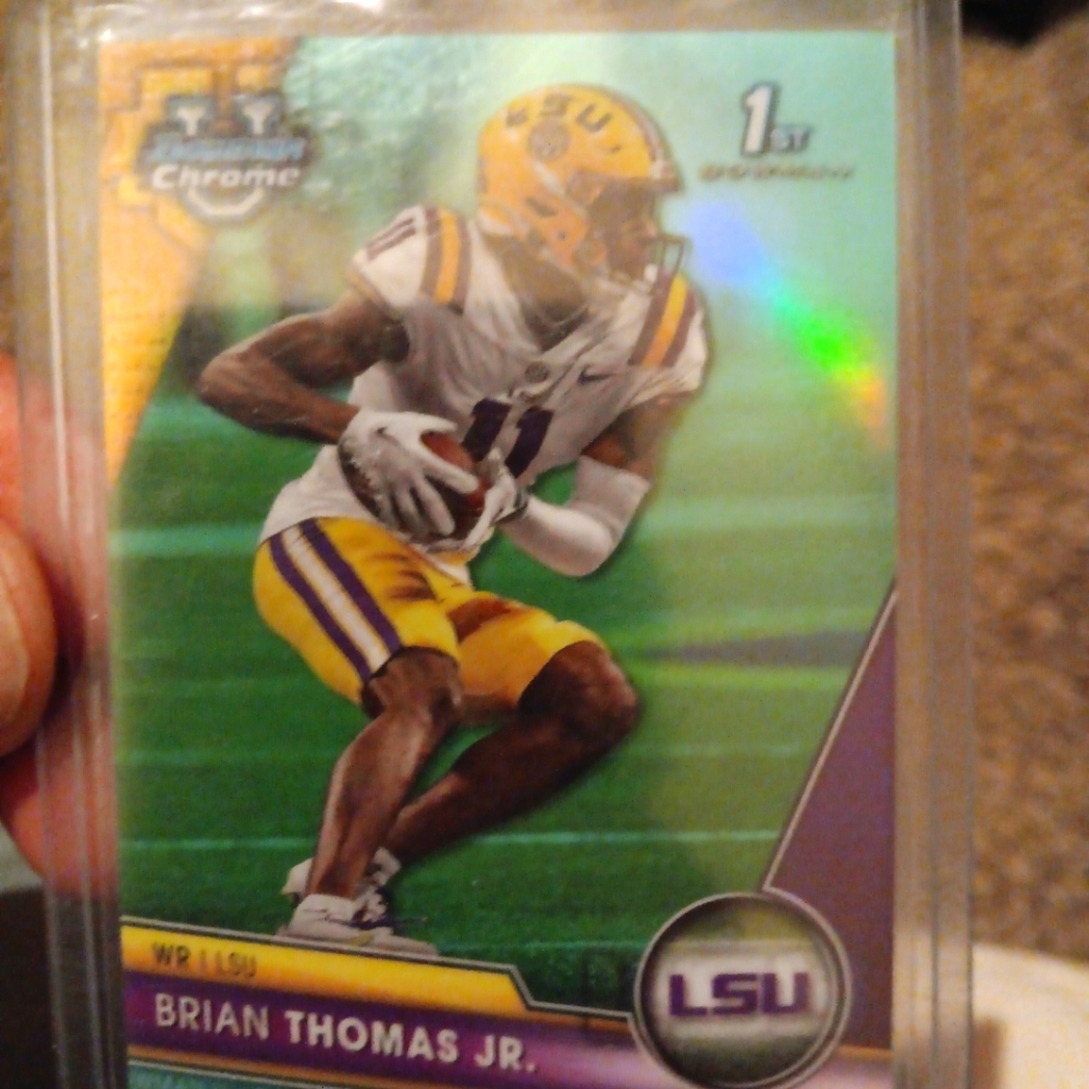2023 topps chrome bowman 1st Brian thomas jr aqua
